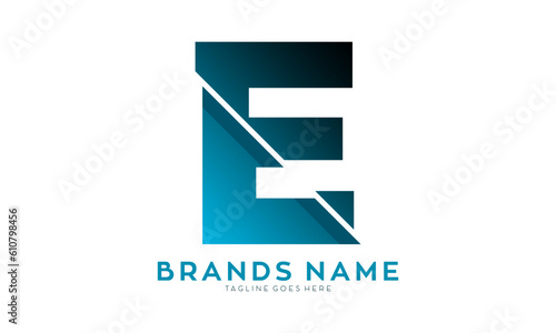 Free Download Letter E alphabet with fracture effect vector logo - GFXLoad