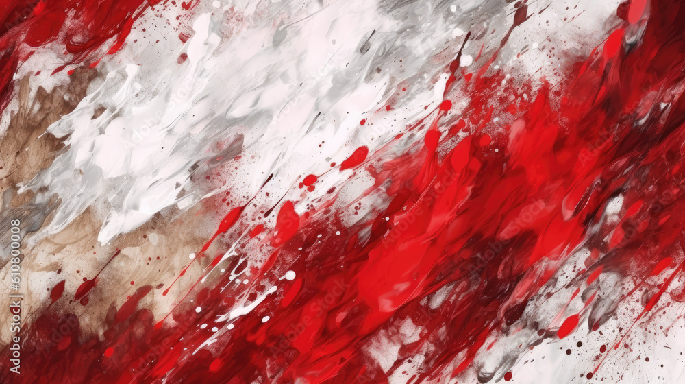 Polish white red flag painted with paint art background. Poland country flag oil painting style Polish white red flag painted with paint art background. Poland country flag oil painting style