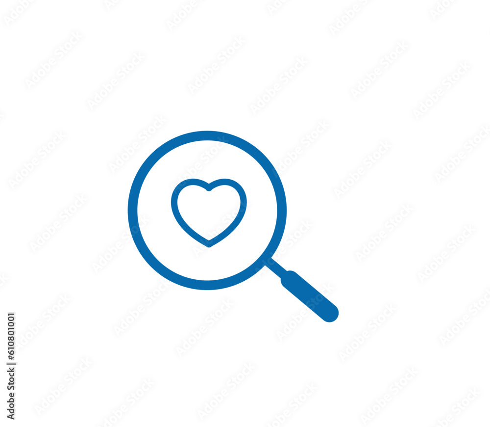 Search magnifying icon flat style logo template Search magnifying icon flat style logo template