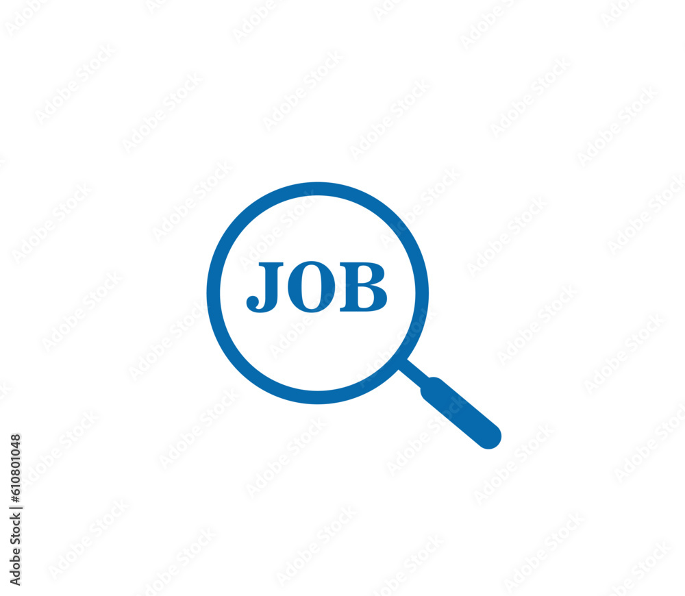 Search magnifying icon flat style logo template Search magnifying icon flat style logo template