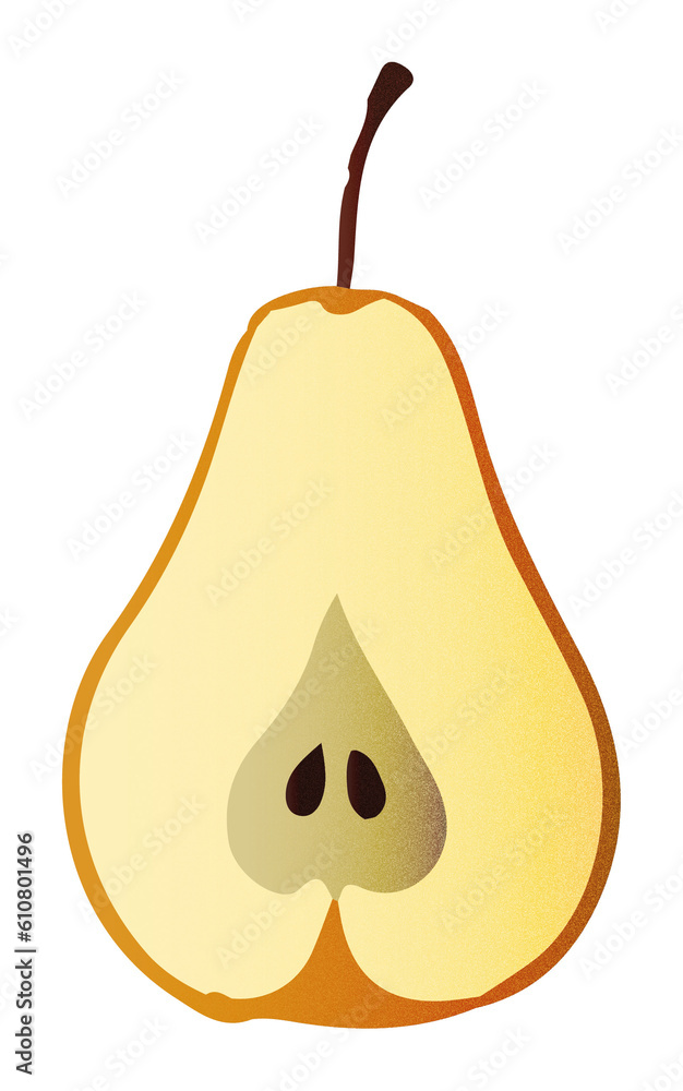Zestaw ilustracji owoców gruszka | Owoce Fruit wector set illustration Fruits Icons Pears  - obrazy, fototapety, plakaty 