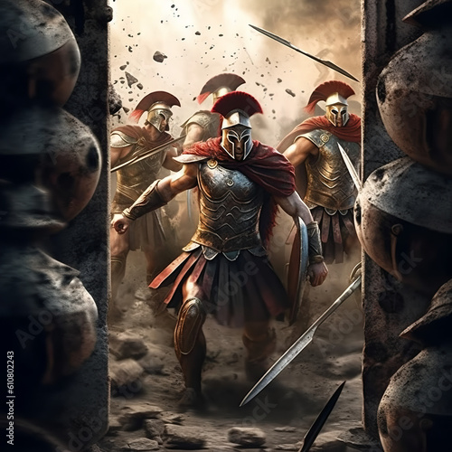 Spartan Army Greek Soldiers Hellenistic Period Seige Art