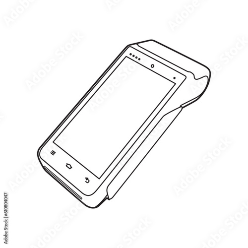 Payment device edc out line art