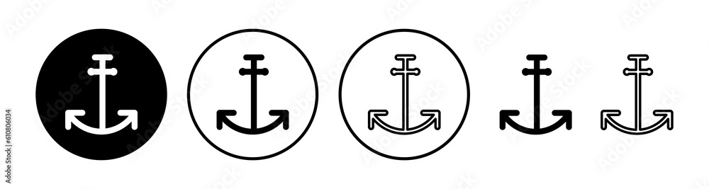 Obraz premium Anchor icon vector. Anchor sign. marine symbol