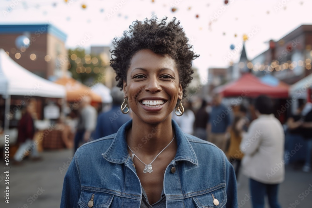 Portrait of beautiful african american woman with afro hairstyle smiling at camera. Portrait of beautiful african american woman with afro hairstyle smiling at camera.