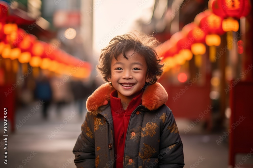 Portrait of a cute asian little boy smiling in the street Portrait of a cute asian little boy smiling in the street