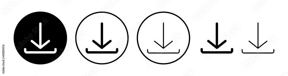 Download icon vector. Downloading vector icon Download icon vector. Downloading vector icon