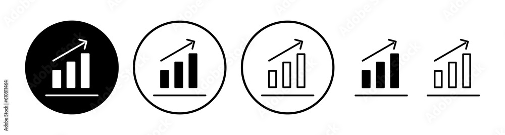 Growing graph Icon vector. Chart icon. Graph Icon Growing graph Icon vector. Chart icon. Graph Icon