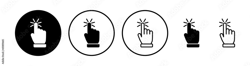 Fototapeta premium hand click icon vector. clicking finger icon. pointer icon