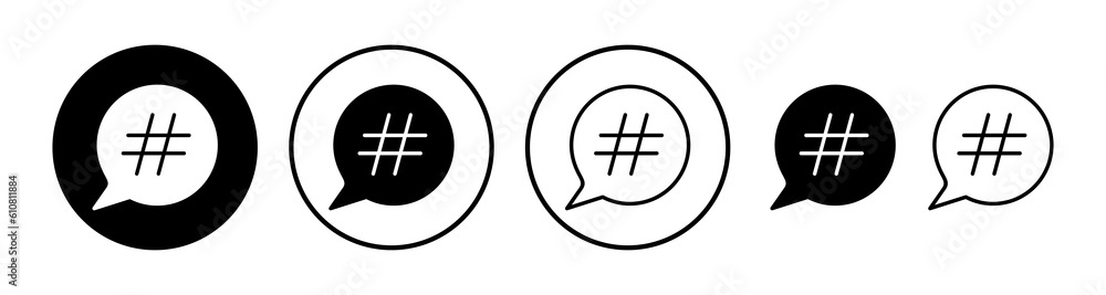 Obraz premium Hashtag icon vector. hashtag simbols