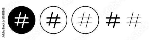 Hashtag icon vector. hashtag simbols