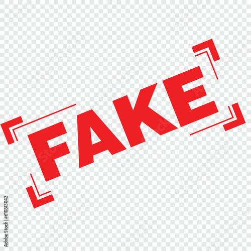 Fake, stamp and sticker vector