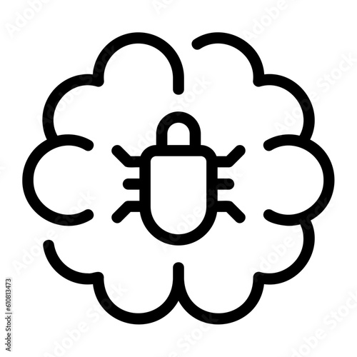 malware line icon