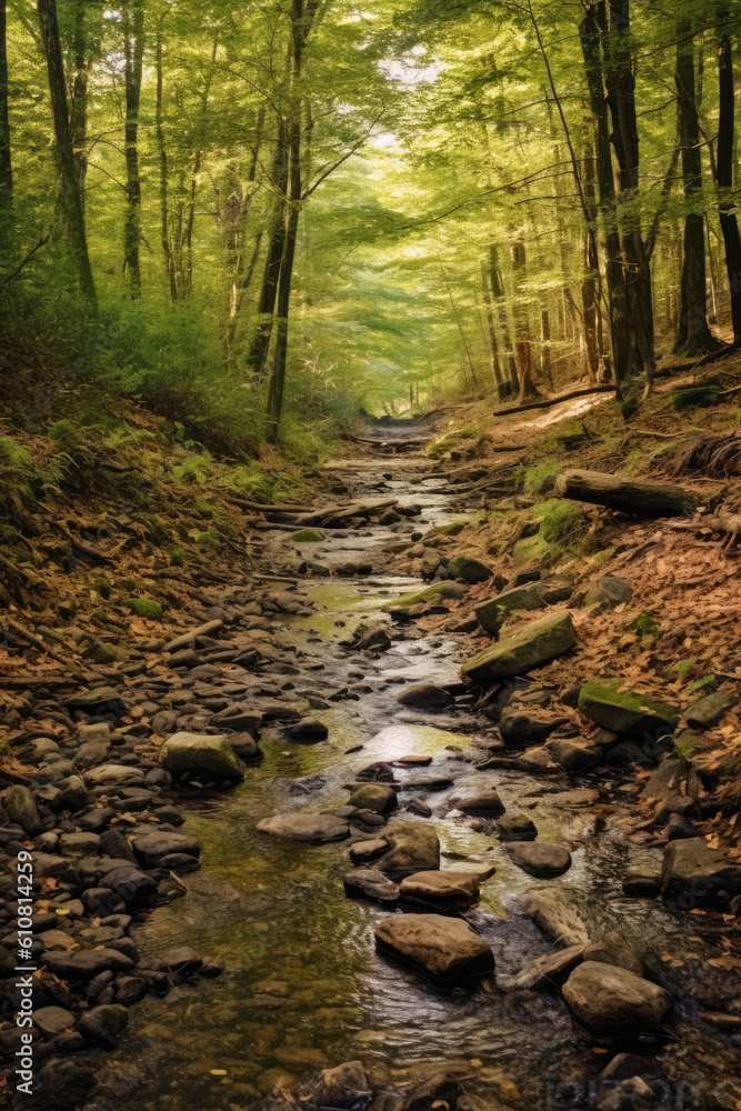 Fototapeta premium A stream in the forest.