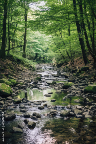 A stream in the forest.