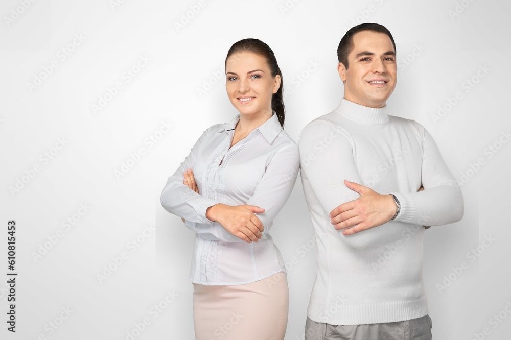 Portrait of successful happy business couple Portrait of successful happy business couple