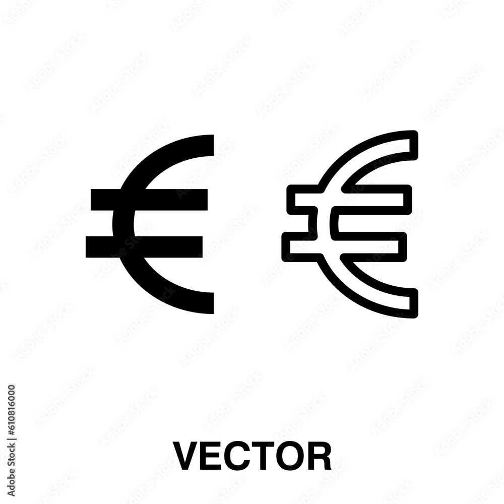Euro Icon in trendy flat style isolated on white background, Euro symbol for your web site design, logo, app.eps Euro Icon in trendy flat style isolated on white background, Euro symbol for your web site design, logo, app.eps