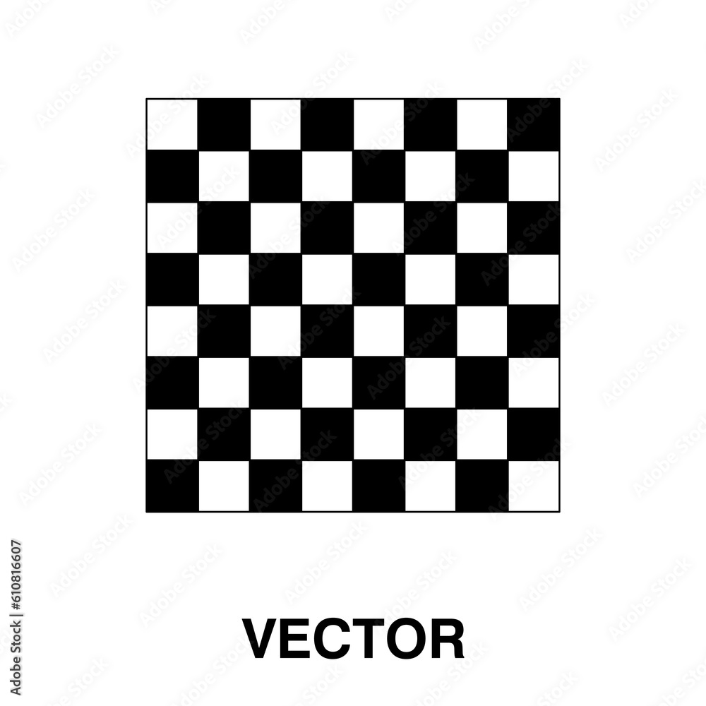 Obraz premium Black and white chess board. checkered checkerboard vector illustration on white background..eps