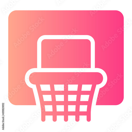 basketball hoop gradient icon