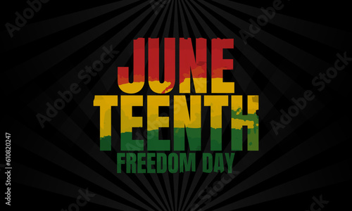 Juneteenth Freedom Day Background Design.