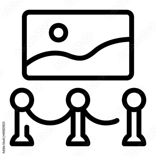 exhibition line icon