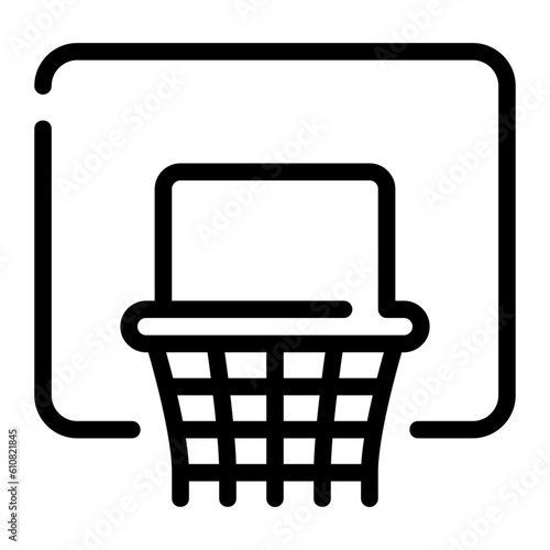 basketball hoop line icon