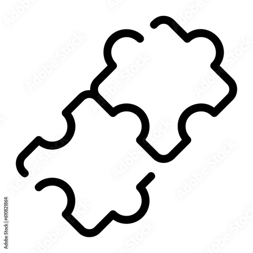 puzzle line icon