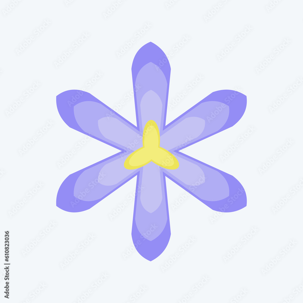 Icon Saffron. related to Flowers symbol. flat style. simple design editable. simple illustration Icon Saffron. related to Flowers symbol. flat style. simple design editable. simple illustration