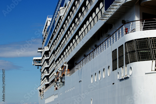 Close up of a side of cruise ship - commercial vessel © Michael Lerch