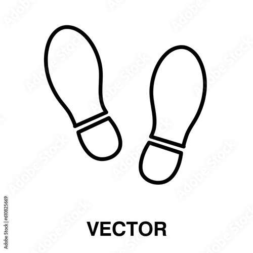Imprint soles shoes sign icon. Shoe print vector illustration on white background.