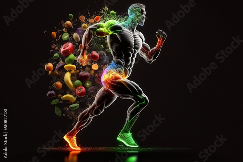 Healthy eating tips. food balance proper nutrition proportions. Keto diet. Plan your meal. Ketones Healthy balanced food and dieting concept, fitness and sport eat, nutrition. Ketosis Generative AI