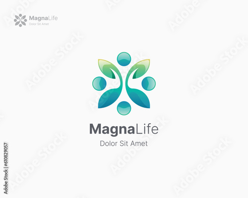 Creative colorful butterfly logo template