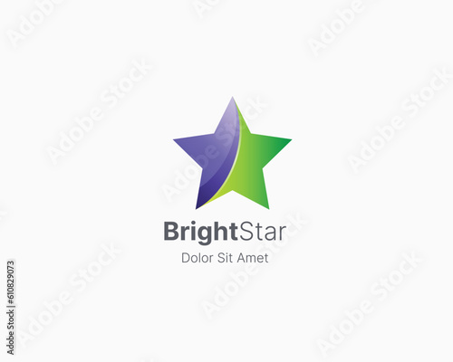 Creative star with combine gradient logo