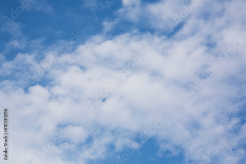                         Blue sky and unique clouds