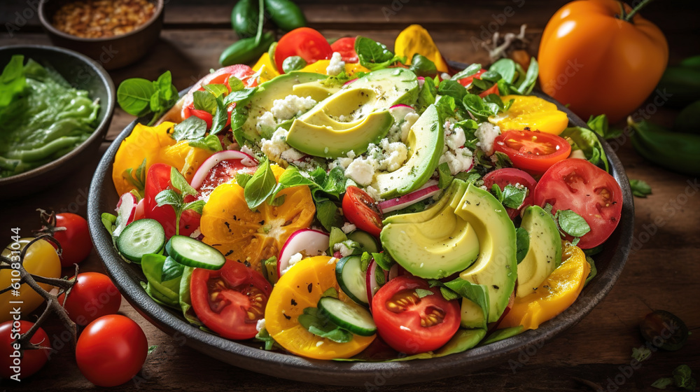 a fruit and vegetable salad Generative AI a fruit and vegetable salad Generative AI