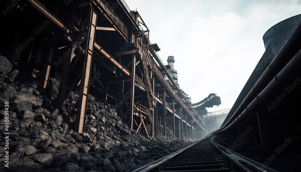 Fototapeta premium coal minning industrial site