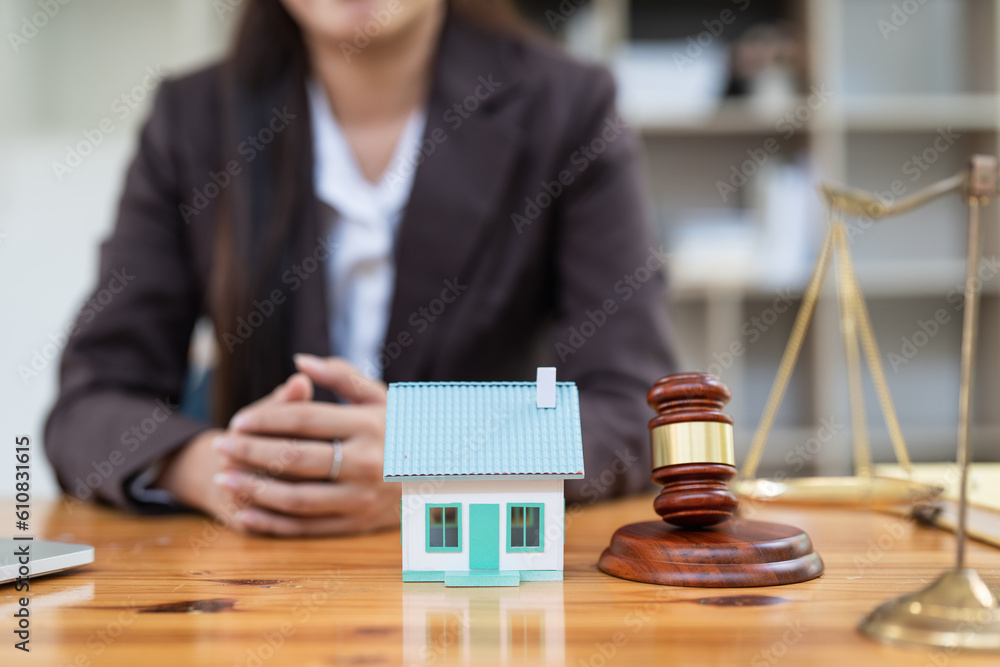 Real estate and Lawyer concept. Business woman or Lawyer working in office workplace for consultant lawyer Real estate and Lawyer concept. Business woman or Lawyer working in office workplace for consultant lawyer