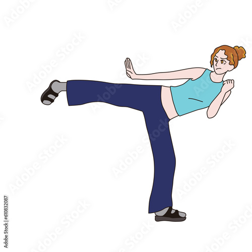 蹴り　女性　サンダル