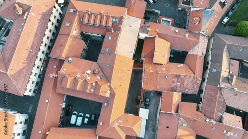 Drone footage of Saronno, Italy photo