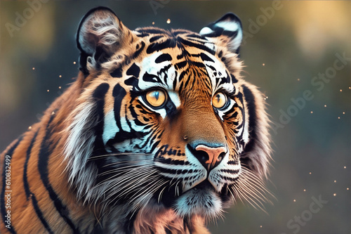 portrait of a bengal tiger ai