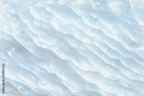Luxury white Ice block texture. Natural precious blue pattern - background for winter design template, celebration, invitation, greeting card, invite
