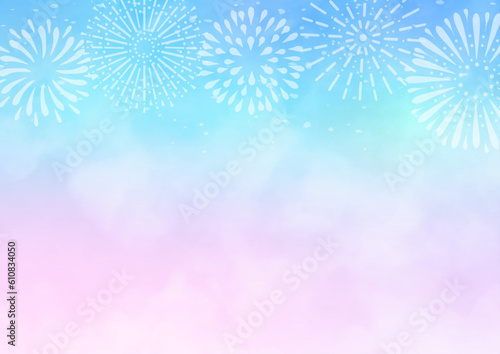 水彩の花火背景グラデーション