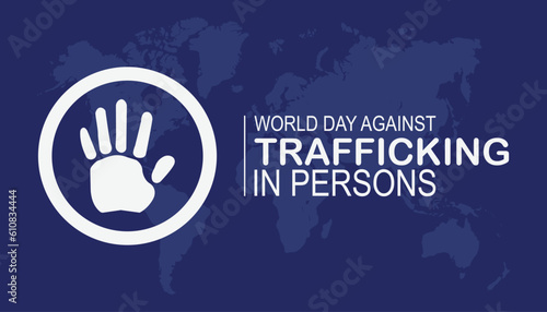 World day against trafficking in person is observed every year on July 30,.banner design template Vector illustration background design.