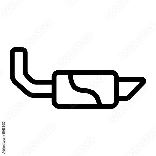 exhaust pipe line icon