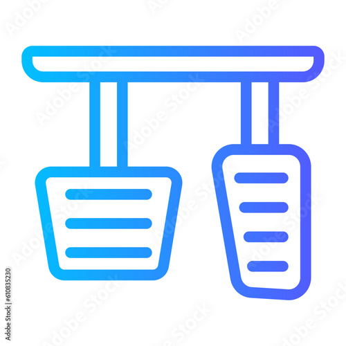 car pedals gradient icon