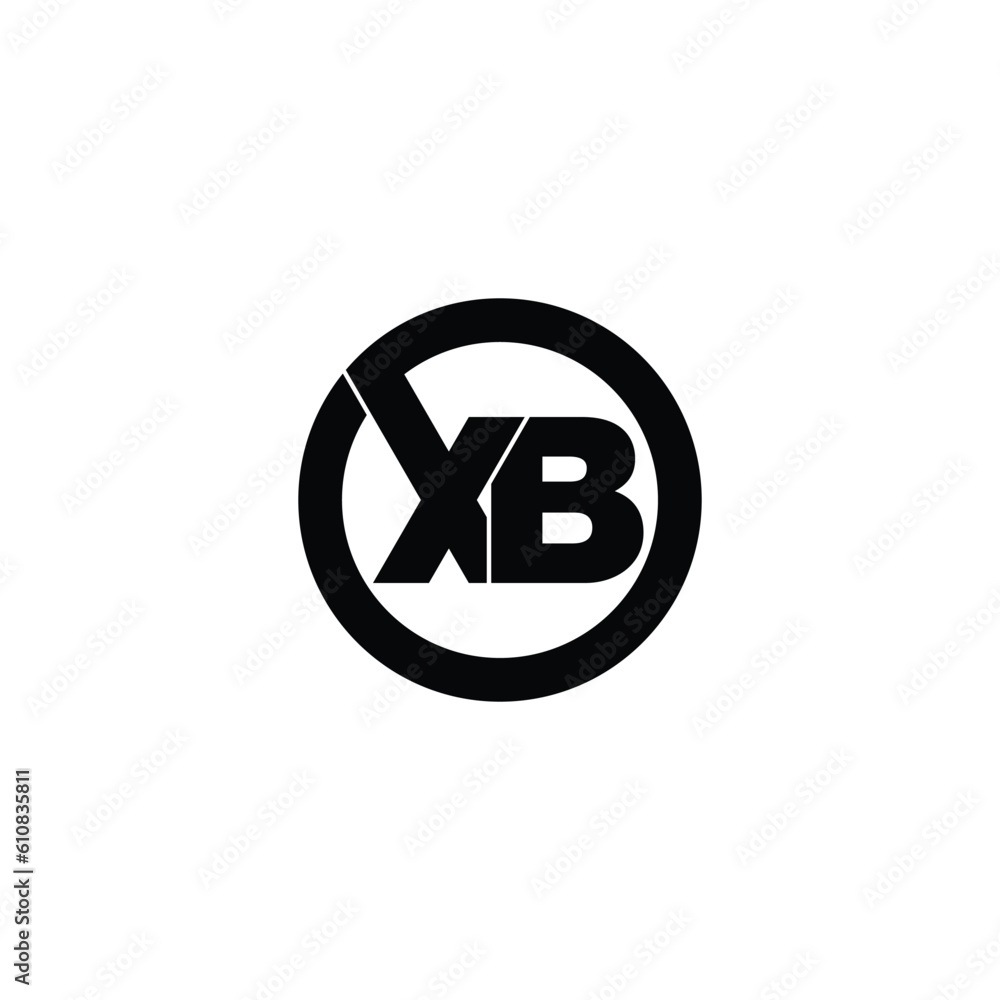Letter XB circle logo design vector Letter XB circle logo design vector