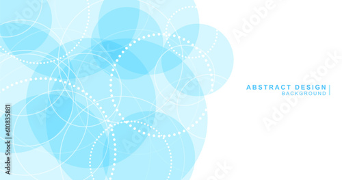 サークルとドットで組み合わせた抽象的な背景素材