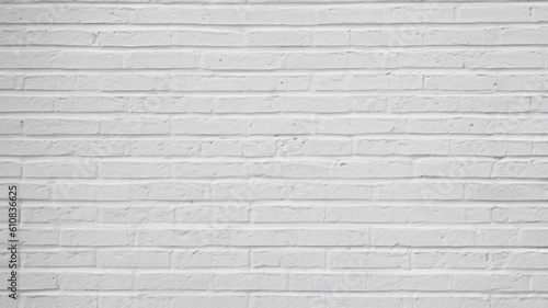 White brick wall  front view  abstract background  generative ai