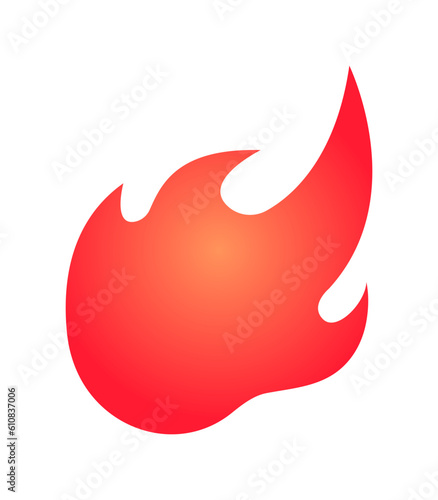 Fire flame shape vector illustration