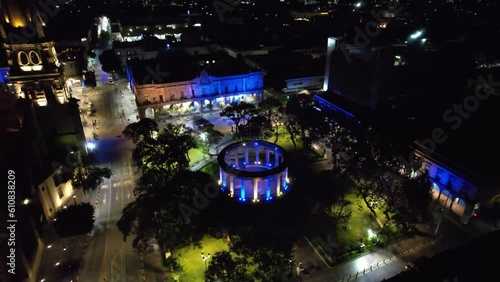 Guadalajara Night Aerial of Jalisciences Ilustres Park photo